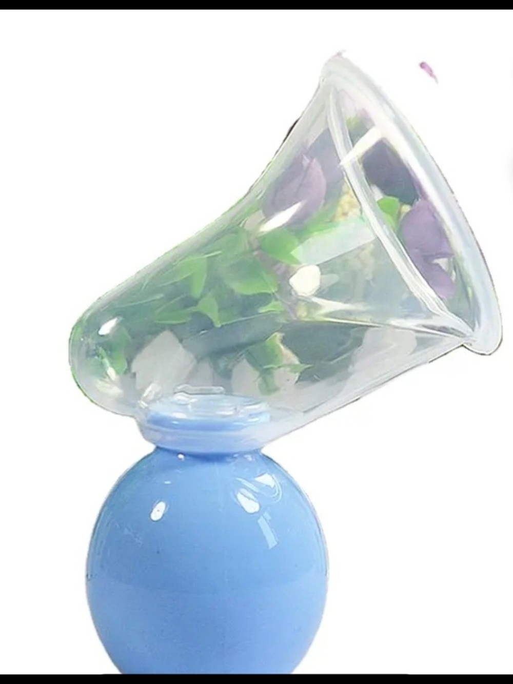 Breast Pump Blue Silicone Suction Hand NWOT